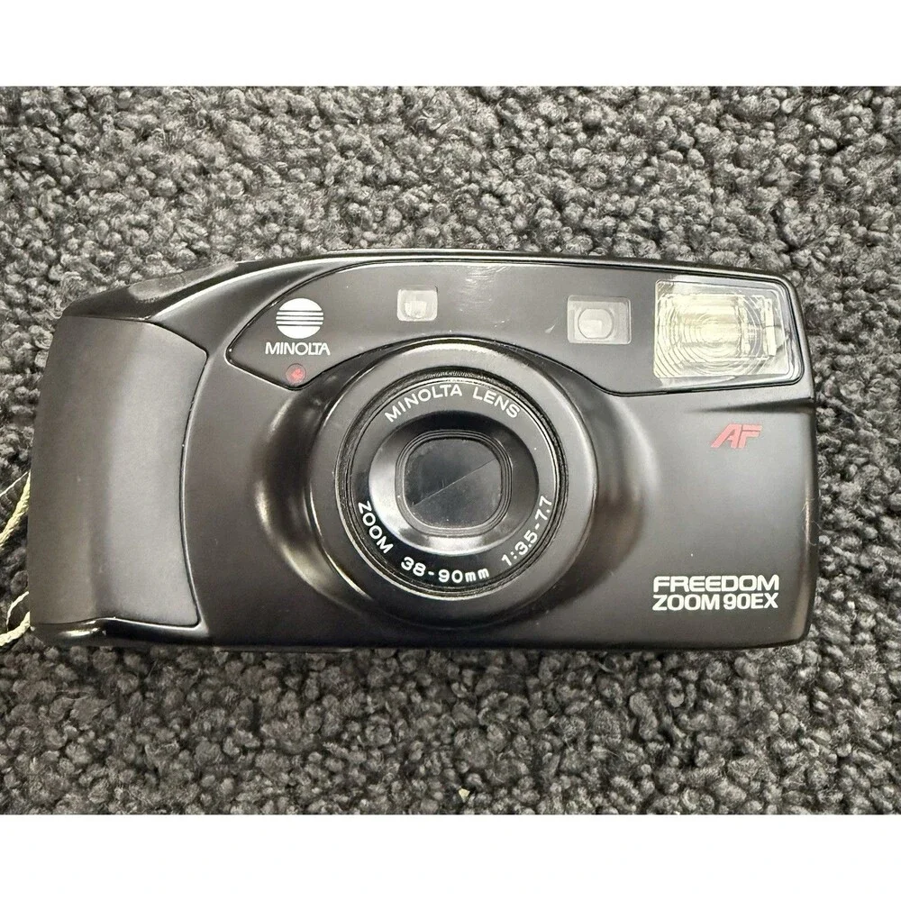 Minolta Freedom Zoom AF 90EX 35mm Point & Shoot Film Camera 38-90mm w/bag VTG